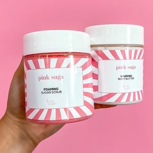 Kyncare body butter and foaming sugar scrub set